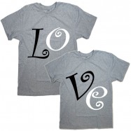 Парные футболки с надписью "LO&amp;VE"